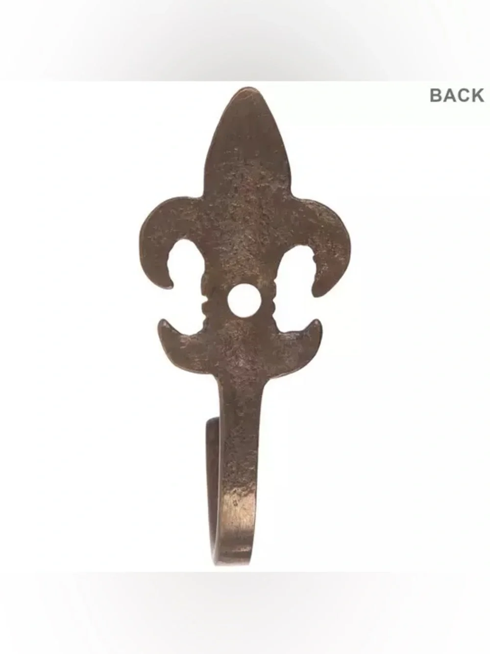 (4) Antique Bronze Fleur-De-Lis Metal Wall Hook